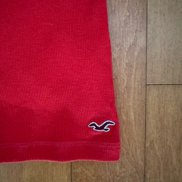 long length red cotton Hollister tank top size extra small, XS - Picture 3 of 3